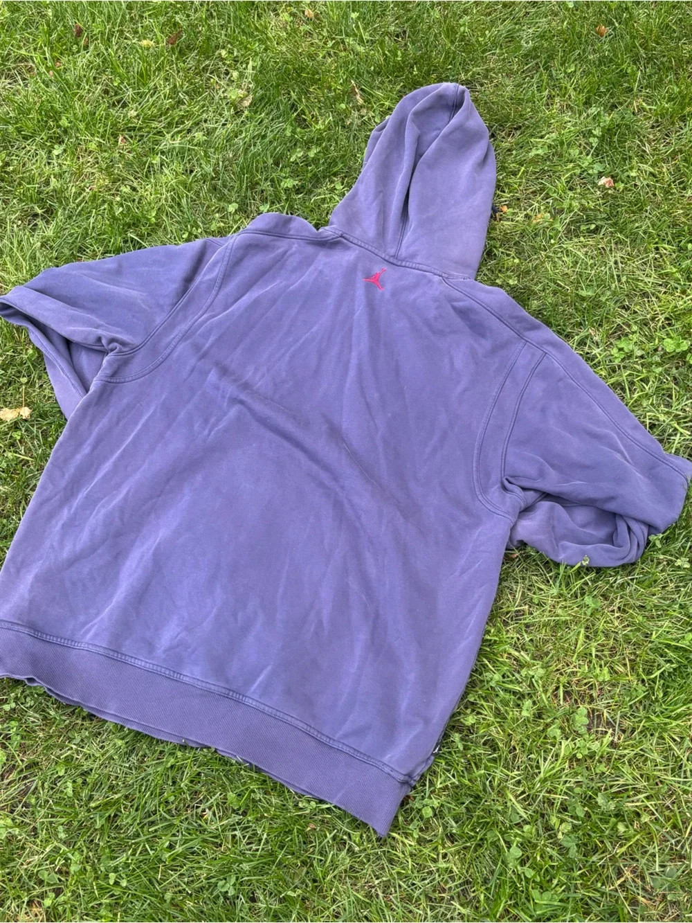 Jordan Men’s Blue Crewneck Hoodie with Red Air Jordan Logo
